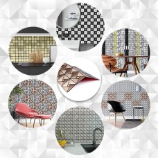 Самоклеющаяся алюминиевая плитка медная со стразами 300х300х3мм SW-00001416 (D)