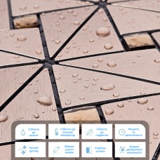 Самоклеющаяся алюминиевая плитка медная со стразами 300х300х3мм SW-00001416 (D)