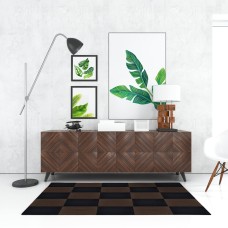 Самоклеящаяся плитка под ковролин темно-коричневая 300х300х4мм SW-00001422