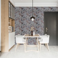 Декоративная ПВХ панель мозаика под бежевый мрамор 960х480х4мм SW-00001433