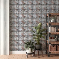 Декоративная ПВХ панель мозаика под бежевый мрамор 960х480х4мм SW-00001433