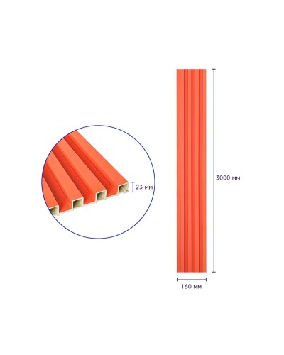 Декоративна стінова рейка корал 3000*160*23мм (D) SW-00001527