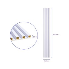 Декоративная стеновая рейка перламутр 3000*160*23мм (D) SW-00001533