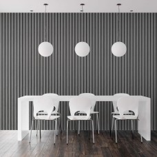 Декоративная стеновая рейка уголь 3000*160*23мм (D) SW-00001534