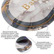 Влагопоглощающий коврик мрамор "Bathroom" 38*58CM*3MM (D) SW-00001569