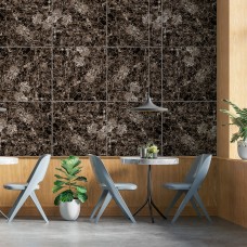 Декоративная ПВХ плита серый темно-серый мрамор 600*600*3mm (S) SW-00001628