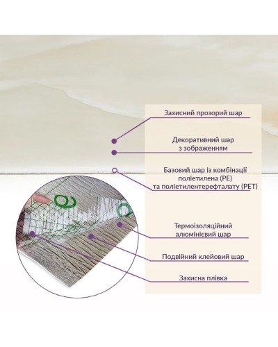 Самоклеюча стінова PET плитка у рулоні 600*3000*2mm SW-00001689
