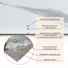 Самоклеящаяся стеновая PET плитка в рулоне 600*3000*2mm SW-00001703