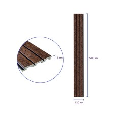 Декоративная PS рейка 2900*120*12мм (D) SW-00001737