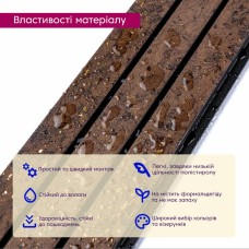 Декоративная PS рейка 2900*120*12мм (D) SW-00001737