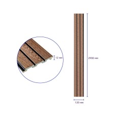 Декоративная PS рейка 2900*120*12мм (D) SW-00001739