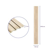 Декоративная PS рейка 2900*120*12мм (D) SW-00001741