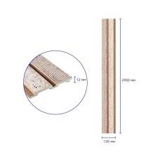 Декоративная PS рейка 2900*120*12мм (D) SW-00001748