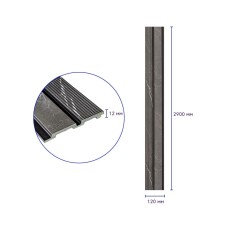 Декоративная PS рейка 2900*120*12мм (D) SW-00001751