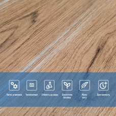 Самоклеющаяся 3D панель под светлый дуб 2800х700х3мм SW-00001770