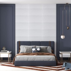 Панель стеновая 3D 700х700х5мм Lichi square white (D) SW-00001802