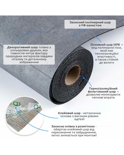 Напольное виниловое самоклеющееся покрытие в рулоне 3000*600*1,5мм SW-00001823