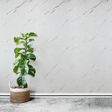 Плинтус РР самоклеющийся белый с чёрной полоской 2300*70*4мм (D) SW-00001830