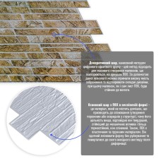 Декоративная ПВХ панель 960*480*4мм (D) SW-00001839