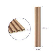 Декоративная стеновая рейка 3000*160*23мм (D) SW-00001855