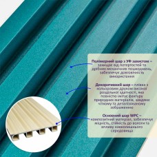 Декоративная стеновая рейка 3000*160*23мм (D) SW-00001863