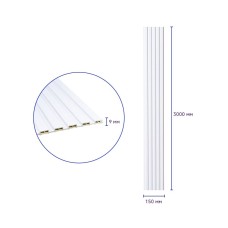 Декоративная рейка WPC стеновая перламутр 3000*150*9мм (D) SW-00001866