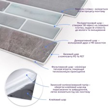 Самоклеющаяся полиуретановая плитка 305х305х1мм (D) SW-00001938