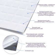 Самоклеющаяся полиуретановая плитка 235х235х1мм (D) SW-00001940
