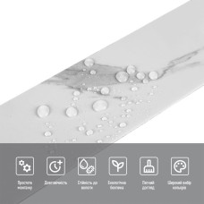 Плинтус виниловый самоклеющийся глянцевый 5000*100*2мм (D) SW-00002117