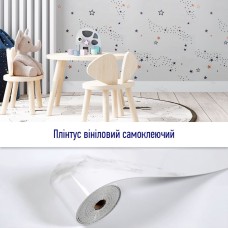 Плинтус виниловый самоклеющийся глянцевый 5000*100*2мм (D) SW-00002117