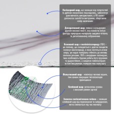 Плинтус виниловый самоклеющийся глянцевый 5000*100*2мм (D) SW-00002119