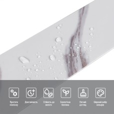 Плинтус виниловый самоклеющийся глянцевый 5000*100*2мм (D) SW-00002119