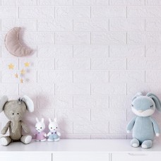 3D панель самоклеющаяся кирпич Белый 700х770х5мм (001-5) SW-00000029