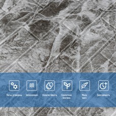 Декоративная 3D панель самоклейка под кирпич Черный мрамор 700x770x5мм (061-5) SW-00000036