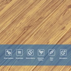 Самоклеющаяся декоративная 3D панель под дерево цвета золото 700x700x6мм (082) SW-00000020