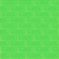 3D панель самоклеющаяся кирпич Зеленый 700x770x3мм (013-3) SW-00000639