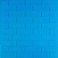 3D панель самоклеющаяся кирпич Синий 700х770х3мм (003-3) SW-00000661
