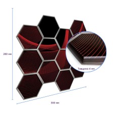 Декоративная ПВХ плитка на самоклейке соты 280х300х5мм, цена за 1 шт. (СПП-503) SW-00000667
