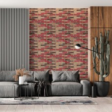 Самоклеющаяся декоративная 3D панель под бежево-коричневый кирпич екатеринослав 700x770x3мм (047-3) SW-00000695