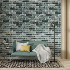 Самоклеющаяся 3D панель под кирпич клинкер синий 700x700x5мм (413) SW-00000768