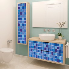 Самоклеющаяся пленка синяя мозаика 0,45х10м SW-00000825