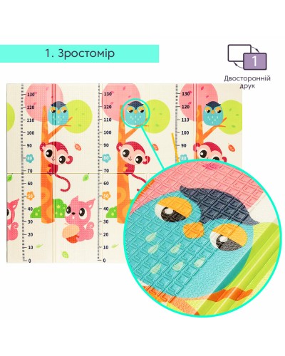 Дитячий складаний розвиваючий термокилимок 150х200х1см "Поляна | Зростомір" (278) SW-00000848