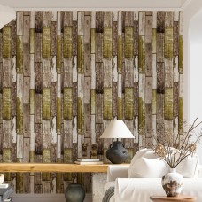 Самоклеющаяся декоративная 3D панель серо-коричневое дерево 700x700x4мм (378) SW-00000883