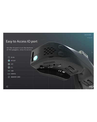 Окуляри FPV Skyzone SKY04O PRO 5G 1280x720 5.8GHz