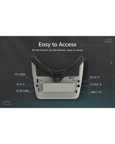 Окуляри FPV Skyzone Cobra X V4 Diversity DVR 5.8GHz 56CH L,X Band (COBRAX5G)