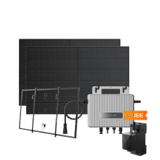 Комплект EcoFlow STREAM Microinverter/2*400W Rigid Solar Panel Combo/Розумний лічильник Smart Meter/Система кріплень для сонячних панелей Balcony Hook Kit