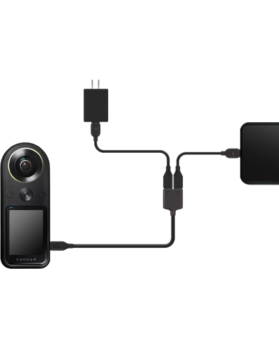 Адаптер KanDao QooCam 8K 2 in 1 USB cable with dual type C ports (for live streaming via Android cellphone, release in April 15th)