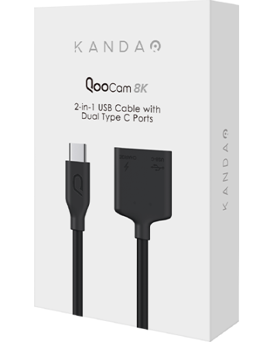 Адаптер KanDao QooCam 8K 2 in 1 USB cable with dual type C ports (for live streaming via Android cellphone, release in April 15th)