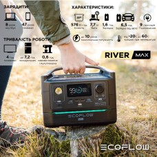 Зарядная станция EcoFlow RIVER Max (576 Вт·ч)
