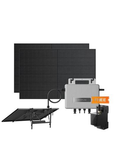 Комплект EcoFlow STREAM Microinverter/2*400W Rigid Solar Panel Combo/Розумний лічильник Smart Meter/2*Автоматичний сонячний трекер EcoFlow Single Axis Solar Tracker